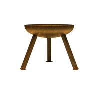 TheFavilla - Bol de feu Bombe en acier corten (2,5 mm) - foyer pour jardin & terrasse, Ø 48 cm, 7 KG, résistant aux intempéries, aspect rouille, durable
