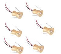 THEGA 4/6 PCS Mini Spots LED Encastrables - 1W Lampe D'appoint, Spot Encastré 12V pour Plafond, Éclairage Mural/plafonnier Dissimulé, pour Vitrines(White,6PCS 1W-12V)