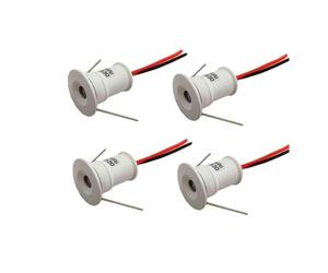 THEGA 4/6 PCS Mini Spots LED Encastrables - 1W Lampe D'appoint, Spot Encastré 12V pour Plafond, Éclairage Mural/plafonnier Dissimulé, pour Vitrines(Golg,4PCS 1W-12V)