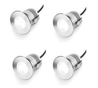 THEGA 4PCS Ground LED Landscape Lights - 3W Outdoor Buried Lights, IP67 Étanche Spot Exterieur Encastrable Sol, pour Extérieur, Jardin, Terrasse Et Terrasse.(Blue,DC-220V)