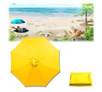 THEGA Auvent De Parasol De Rechange, 2 M/2,7 M/3 M, Housse De Rechange, Housse De Rechange en Tissu pour Parasol avec 6/8 Baleines, pour Parasol De Jardin(Yellow,6 ribs-2m(6.5ft))