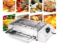 THEGA Barbecue Portable 2800 W - Grill D'intérieur Électrique sans Fumée, avec Contrôle De La Température Et Bac De Récupération d'eau pour La Cuisine Intérieure Et Extérieure