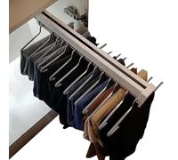 THEGA Barre De Penderie Coulissante, Tringle À Vêtements Réglable, Support De Cintres À Fixation Supérieure, Tringle De Valet De Placard Coulissante 30-60 Cm, Gain De Place(30cm)