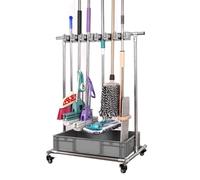 THEGA Chariot De Nettoyage sur Pied avec 6 Pinces À Ressort Et 8 Crochets pour Écoles, Hôtels Et Restaurants