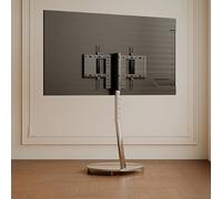 THEGA Chariot TV Mobile sur roulettes - Universel en Acier Inoxydable, Support De Sol Portable pour Écran Plat LED De 40 À 70 Pouces, Jusqu'à 45 Kg