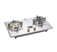 THEGA Cuisinière À Gaz - Gaziniere Gaz Portative À 2 Brûleurs en Acier Inoxydable, Cuisinière À Gaz Réglable De Cuisinière De Cuisine De Contrôle du Feu, Poêle Domestique Facile À Nettoyer(NG)