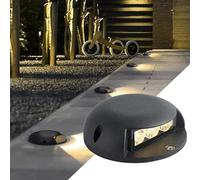 THEGA Éclairage enterré - Spots extérieurs éclairage Sol, Éclairage paysager enterré étanche IP65, Spots éclairage unilatéral 12/24VCA, encastrer, pour Pont, Jardin, terrasse(Blue,3W)