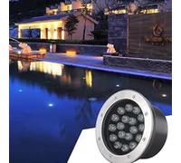 THEGA Éclairage Extérieur - Lampe Jardin LED Encastrer dans, Projecteur LED Encastré Étanche IP67, Lampe De Sol AC85-265V, Luminaire Rond en Acier Inoxydable Jardin Et Pelouse(Warm White Light,3W)