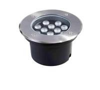 THEGA Éclairage Extérieur LED Encastrable Au Sol - Projecteur LED Rond Encastrable, Jardin Sétanche IP66, Basse Tension AC24V Lampe Dextérieur pour Aménagement Paysager.(Warm White,18W)