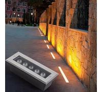 THEGA Éclairage LED Encastrable pour Extérieur - Lampe Paysagère, Éclairage De Sol À LED Encastrable AC85-265V, Projecteur Étanche IP67, Éclairage Décoratif pour Marches.(Purple Light,3W)