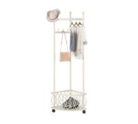 THEGA Étagère d'angle pour Vêtements, Meuble D'entrée, Support De Rangement Multifonctionnel pour Chaussures, Sacs Et Foulards, Meuble Gain De Place pour Chambre Et Couloir(White)
