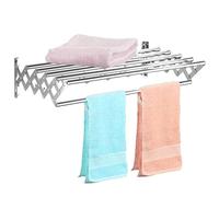 THEGA Étendoir À Linge Pliable Mural Extensible Et Rétractable, Porte-Manteaux, Organisateur De Serviettes Et De Linge Pliable pour Salle De Bain Ou Balcon(100cm/39.4inch)