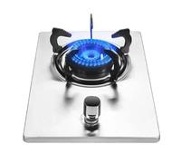 THEGA Gaziniere Gaz - Cuisiniere Gaz, Cuisinière À Gaz en Acier Inoxydable Brûleur À 9 Cavités, Poêle De Conversion Gaz/LP, Poêle À Haute Flamme De Bureau Intégré, avec Protection Anti-Incendie(LPG)