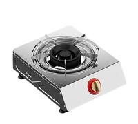 THEGA Gaziniere Gaz - Réchaud À Gaz Propane 1 Brûleur, Cuisinière À Gaz en Acier Inoxydable 5,2 KW, avec Protection Anti-Extinction, Réchaud De Camping Portable(NG)