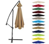 THEGA Housse De Protection pour Parasol Déporté (6/8 Bras), Protection UV, Protection Contre Les UV, pour Parasol De Terrasse Extérieur(Khaki,6 Ribs-2.7m(8.8ft))