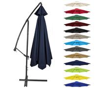 THEGA Housse De Protection pour Parasol Déporté (6/8 Bras), Protection UV, Protection Contre Les UV, pour Parasol De Terrasse Extérieur(Navy Blue,6 ribs-3m(9.8ft))