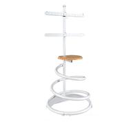 THEGA Meuble TV Pivotant Spiral Art, Chariot TV Mobile Rotatif sur Pied De 37 À 75 Pouces(White)
