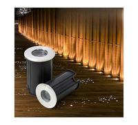 THEGA Mini Projecteur LED Submersible 1W - Spot Encastré Extérieur, Éclairage Subaquatique pour Piscine 12V/24V,Spot Étanche IP68 en Acier Inoxydable, Projecteur pour Bassin(Red,52x82mm(24V))