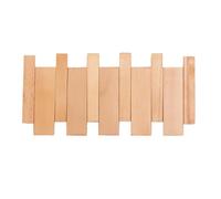 THEGA Patères Murales en Bois - Cintre Rabattable Robuste pour Ranger Manteaux, Clés, Chapeaux, Peignoirs Et Serviettes(Beech,4 Hooks)