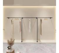 THEGA Portant À Vêtements Mural, Dressing, Rangement Polyvalent, Étagère Suspendue, Portant À Vêtements Industriel, pour Suspendre Et Exposer des Vêtements(98.4"x66.9")