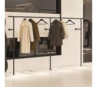 THEGA Portant À Vêtements Mural en Fer, Support Mural en Tube pour Suspendre Les Vêtements, Étagère De Rangement Polyvalente pour Vêtements Et Dressing pour Exposer Les Vêtements(200X160CM)