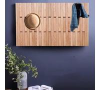 THEGA Porte-Manteaux Muraux, Porte-clés De Piano, Cintres en Bois Massif Naturel, Cintres en Tissu Non Tissé, Crochets Modernes Rabattables Uniques pour Manteaux, Sacs, Chapeaux, Parapluies(129x63cm)