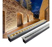THEGA Projecteur Encastrable Extérieur Rectangulaire - Éclairage Jardin Étanche IP65, Projecteur Sol LED AC85-265V, Éclairage Paysager LED pour Extérieur, Éclairage Terrasses.(Warm White,6w)