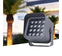 THEGA Projecteur LED Aménagement Paysager - Projecteur Extérieur Étanche IP65, Éclairage LED AC85-265V, Lampe Sol Extérieure, Éclairage Longue Portée,pour Léclairage Bâtiments(Green Light,16w)