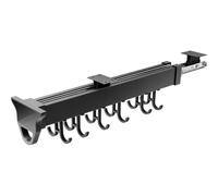 THEGA Support De Rangement Suspendu pour Garage, Support À Balai Coulissant De 26 À 56 Cm, Organiseur/Rangement Multifonctionnel pour Balais Et Serpillières(18.11in-16 Hook)