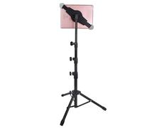 THEGA Support Trépied De Sol pour Tablette, Hauteur 55-165 Cm, Rotation À 360°, Compatible IPhone Mini, Air, Pro Et Toutes Les Tablettes De 7 À 14 Pouces, pour Chambre, Cuisine Et Salon