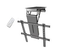 THEGA Support TV De Plafond Motorisé - Relevage Automatique Et Escamotable, Moteur Renforcé for Écran LCD, avec Télécommande