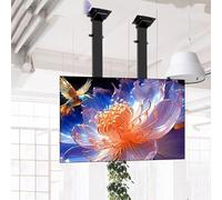 THEGA Support TV Double Colonne Intelligent - De Plafond Motorisé Électrique pour Écrans LCD avec Télécommande, Pied Télescopique À Levage Automatique, Les Écrans De 55 À 120 Pouces(900-2200mm)