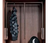 THEGA Tringle De Penderie Abattante, Cintre Réglable pour Vestiaire, Système De Tampon Pneumatique, Tringle De Rangement pour Vêtements Domestiques, Adaptée À La Garde-Robe(C,880x1260mm/34x49in)