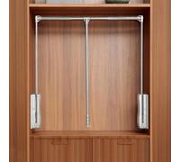 THEGA Tringle De Penderie Rabattable, Tringle De Suspension Rabattable pour Garde-Robe, Tringle À Vêtements Rabattable Robuste pour Placard, Capacité De Charge De 12 Kg(890-1200mm)