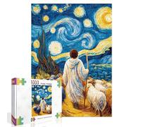 TheGiffte Puzzle 1000 Pieces, Puzzle for Adults, Adultes Classique Puzzles Unique 1000 Puzzle pour Famille Amis, 15+ Puzzle avec Boîte-Cadeau en Bois, Jésus-Christ