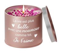 TheGiffter Cadeau Nounou,9oz Bougies Parfumées Lavande Merci Nounou,Cadeau Noël Merci Fin de Contrat