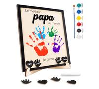 TheGiffter Cadeau Papa Anniversaire, DIY Empreinte Mains Familiales Cadeau Papa, Cadeau Pere Anniversaire, Fête Des Pères Noël Des Fils Et Filles