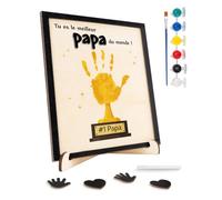 TheGiffter Cadeau Papa, DIY Empreinte Mains Familiales Cadeau Papa Anniversaire, Cadeau Pere Anniversaire, Fête Des Pères Noël Des Fils Et Filles