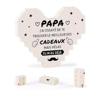 TheGiffter Cadeau Papa, Ornement Cœur Décoratif Cadeau Anniversaire Papa, Idee Cadeaux Fête des Pères des Fils et Filles, Cadeaux Pere de Anniversaire Valentin Noel Thanksgiving