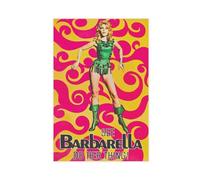 THEGIS Mini poster du film Barbarella Jane Fonda sur toile - Décoration de chambre à coucher, bureau, chambre - Cadeau sans cadre - 30 x 45 cm