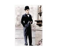 THEGIS Poster sur toile Charlie Chaplin - Décoration murale pour salon, chambre à coucher - Style sans cadre - 40 x 60 cm