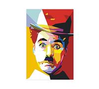 THEGIS Poster sur toile Charlie Chaplin pour décoration de chambre à coucher, bureau, chambre, cadeau, sans cadre, 40 x 60 cm