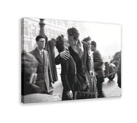 THEGIS Poster sur toile de Robert Doisneau, décoration murale, peintures pour salon, chambre à coucher, décoration avec cadre, 20 x 30 cm