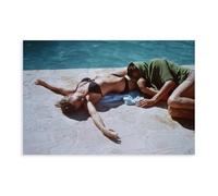 THEGIS Poster sur toile de Romy Schneider 2 - Décoration murale pour salon, chambre à coucher - Style sans cadre - 30 x 45 cm