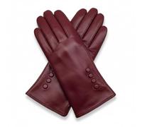 TheGloveHut Gants en cuir souple véritable entièrement doublés pour femme, bordeaux, Large7.5"