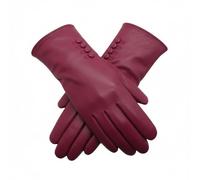 TheGloveHut Gants en cuir souple véritable entièrement doublés pour femme, Magenta/rose, M (18 cm)