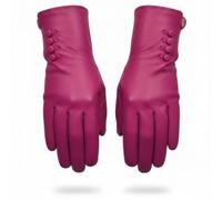 TheGloveHut Gants en cuir souple véritable entièrement doublés pour femme, rose, M (18 cm)