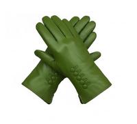 TheGloveHut Gants en cuir souple véritable entièrement doublés pour femme, vert clair, Large7.5"