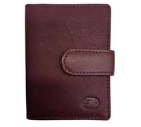 TheGloveHut Porte-carte de crédit unisexe en cuir véritable super doux coloré, Bordeaux, Taille unique, porte-cartes en cuir