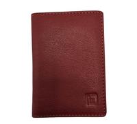 TheGloveHut Porte-cartes unisexe en cuir véritable de qualité supérieure avec protection RFID, Rouge, Taille unique, porte-cartes en cuir
